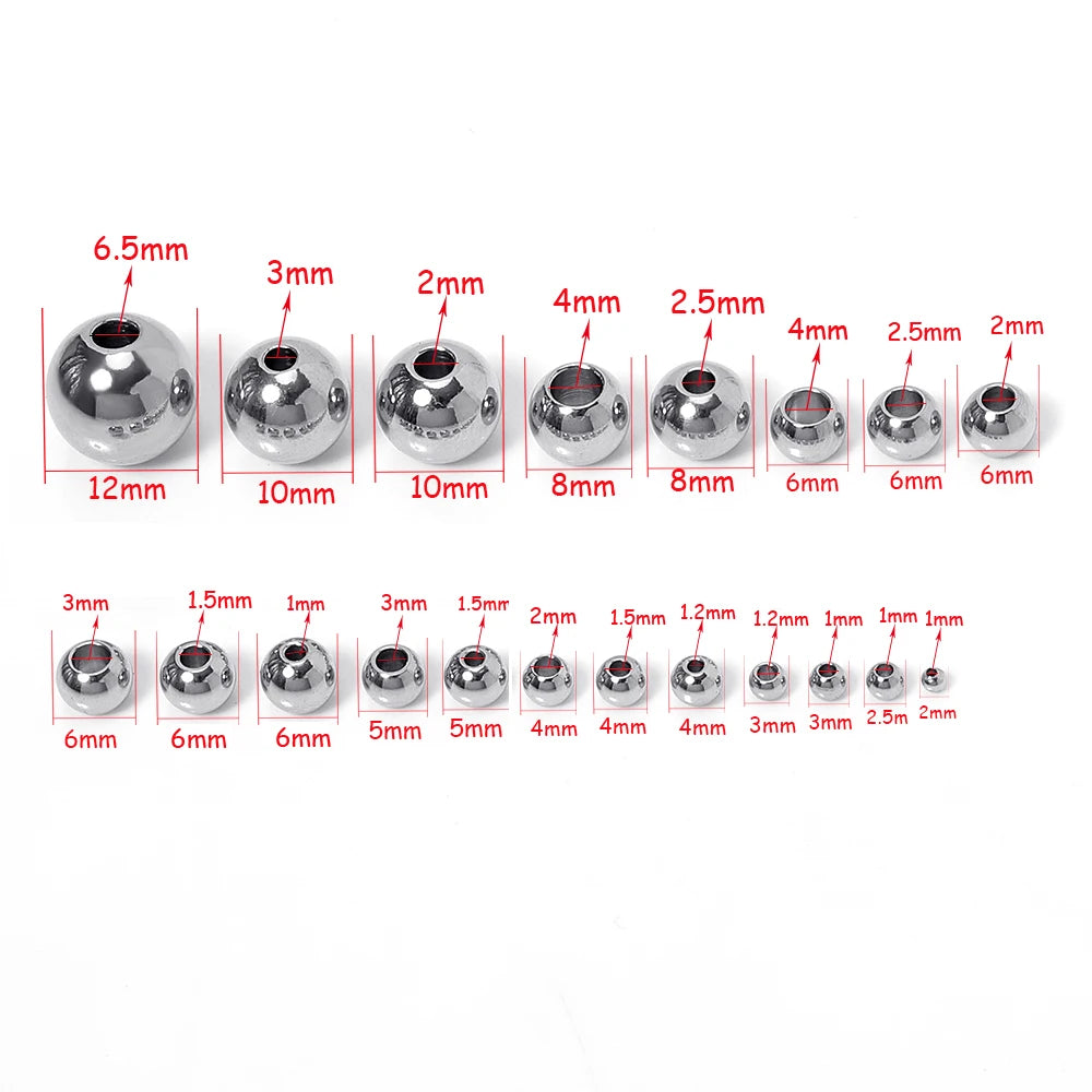 Rose Gold Edelstahl Spacer Perlen für Schmuck DIY, 100 Stück