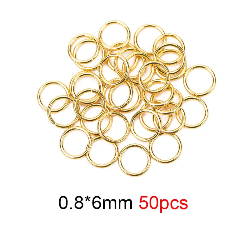 50 100 Stück Edelstahl Biegeringe 4-10 mm Spaltringe Schmuck Verbinder