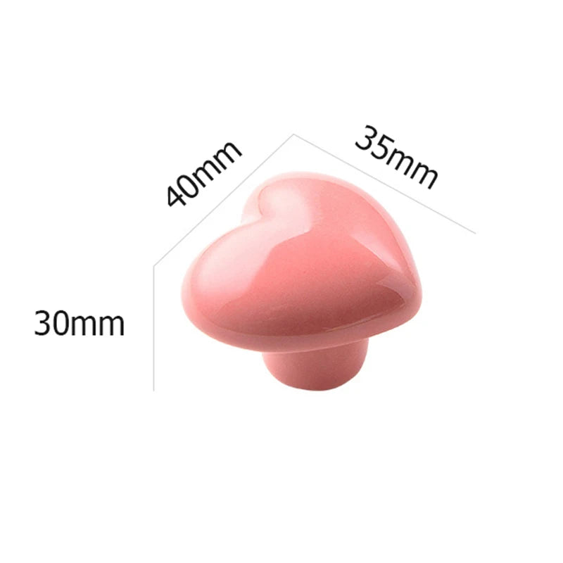 Keramik Herz Möbelgriff Bunte Schrankknöpfe für Kinder - Küche