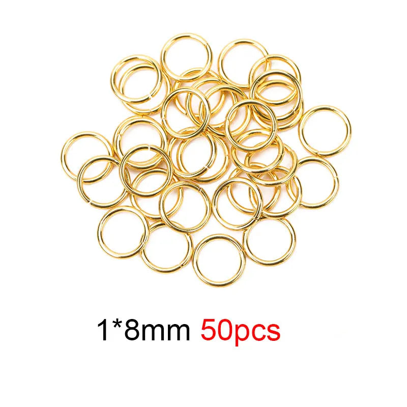 50 100 Stück Edelstahl Biegeringe 4-10 mm Spaltringe Schmuck Verbinder