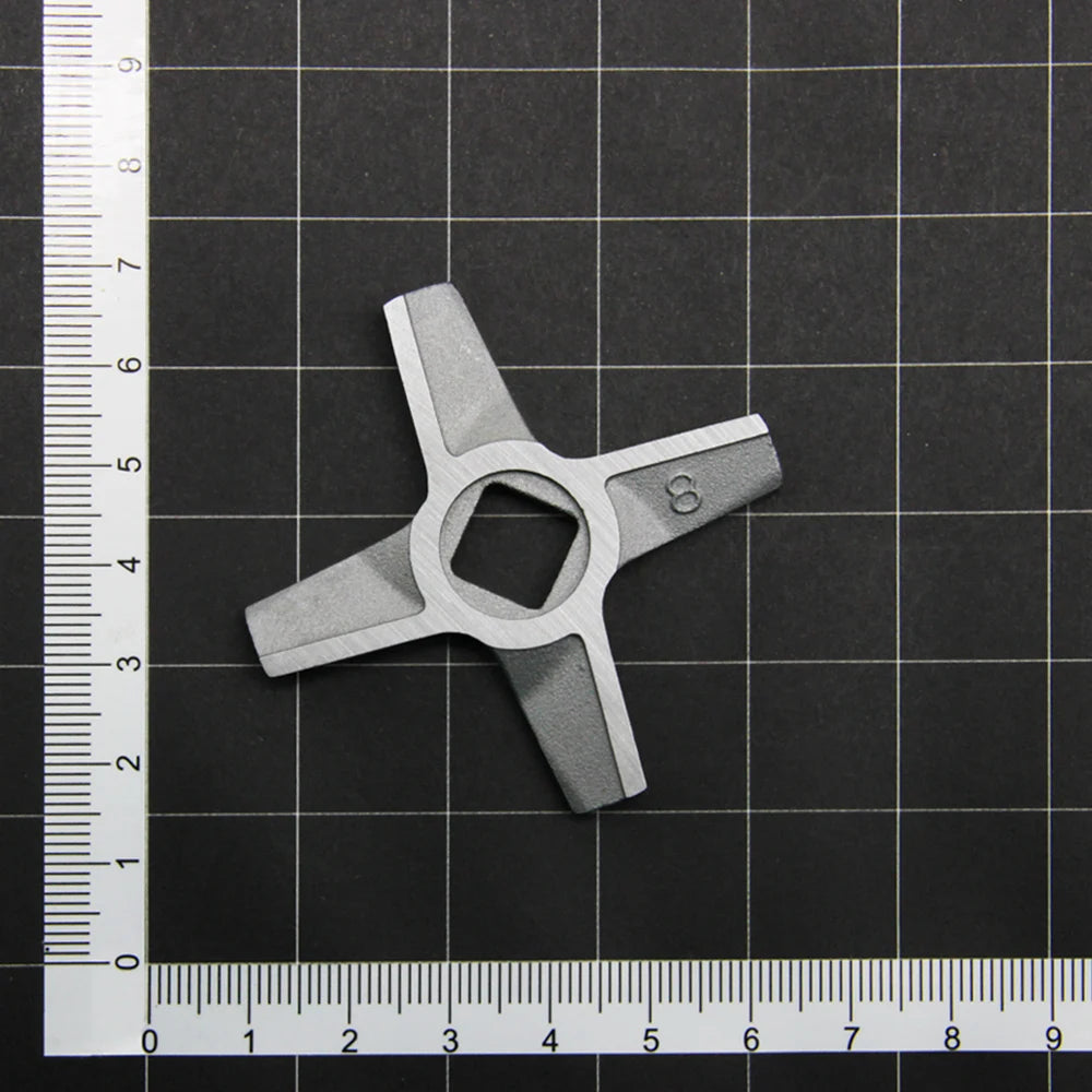 2 Stück Fleischwolfmesser Edelstahl doppelseitig für Küchenmaschinen