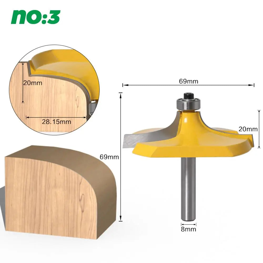 8mm Schaft Cutter für Holzbearbeitung mit Gravur- und Fräserfunktion