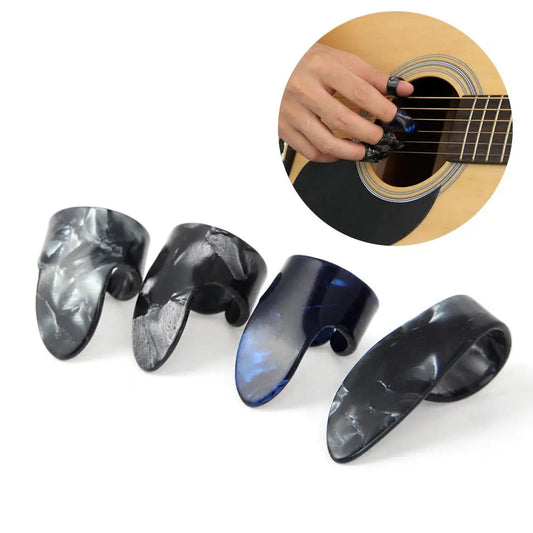 Set Daumen und Finger Plektren aus Zelluloid für akustische Gitarren