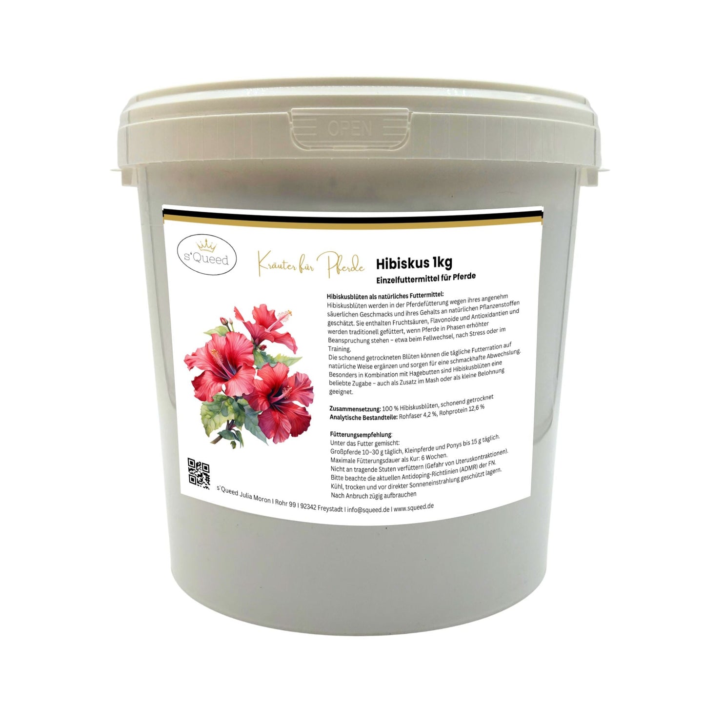 1kg Hibiskusblüten natürliche Ergänzung für Fellwechsel bei Pferden