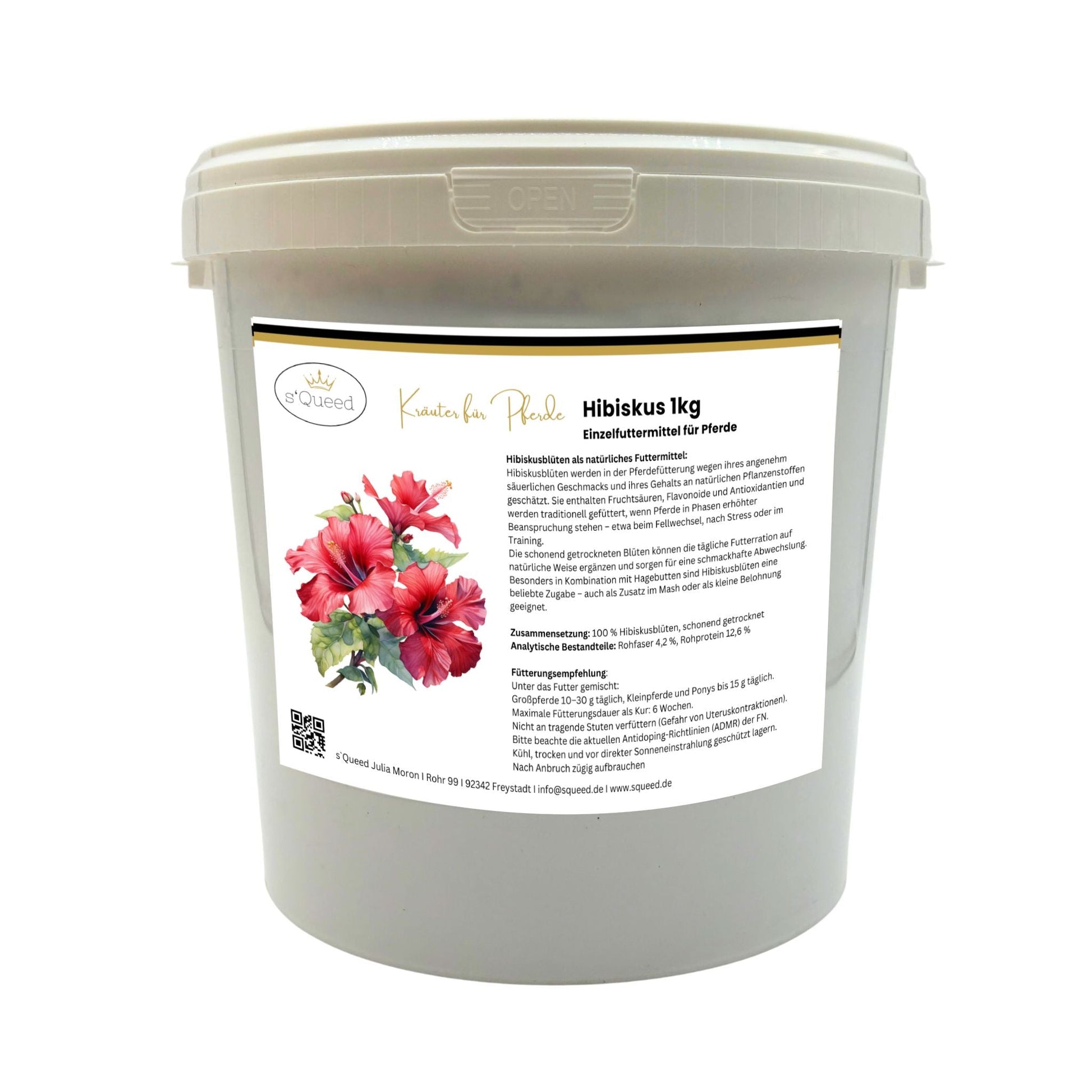 1kg Hibiskusblüten natürliche Ergänzung für Fellwechsel bei Pferden