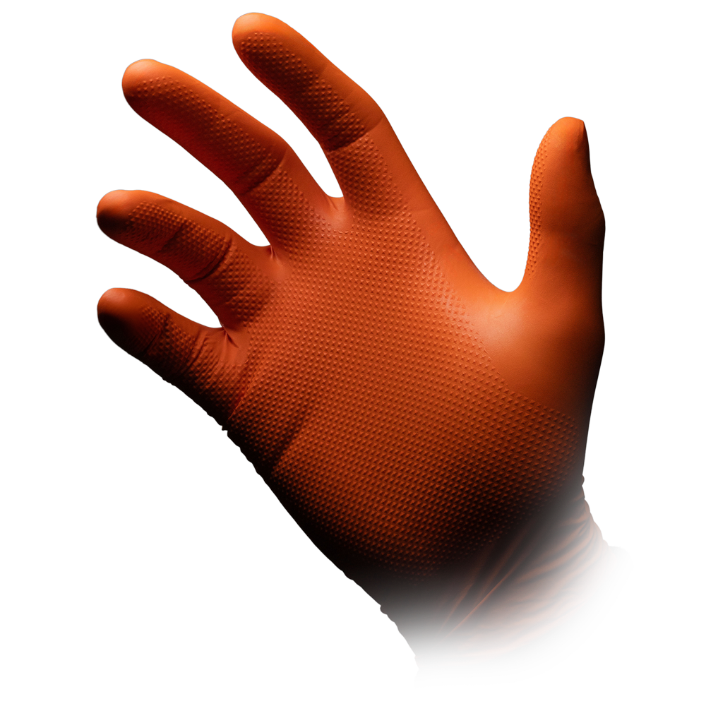 High Grip Einweghandschuhe Nitril Orange, optimaler Schutz