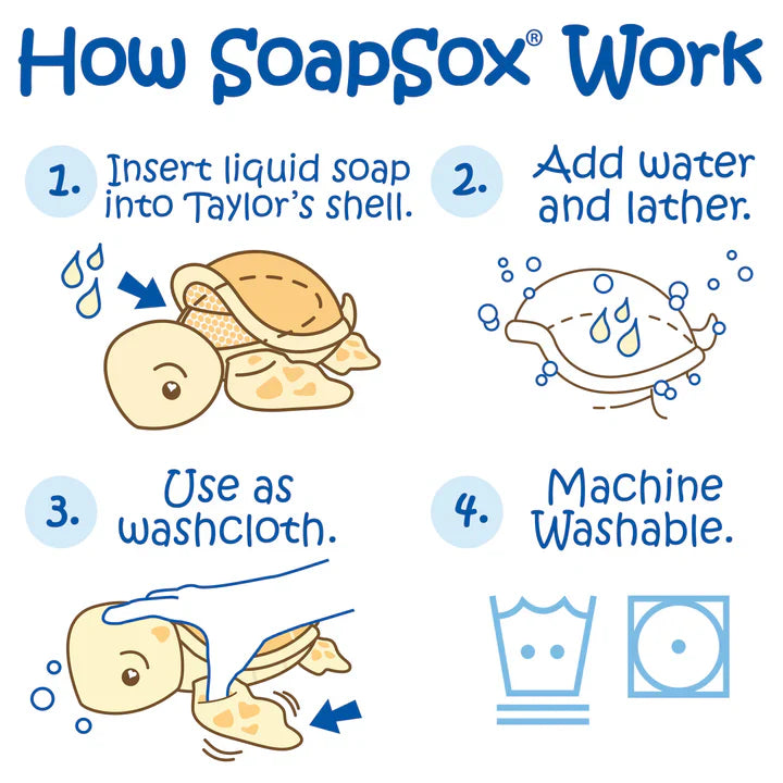 Badeschwamm Schildkröte mit Seifenfach – Weich & Kindgerecht