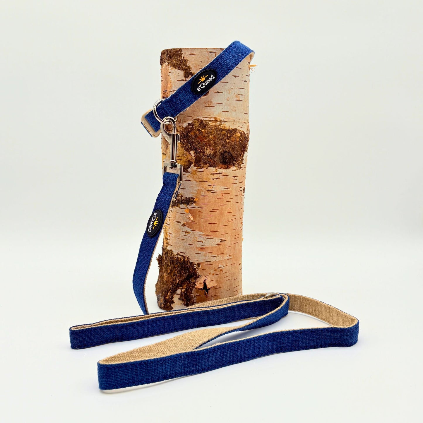 Hundehalsband-Set "Hempy" - Halsband + Leine + gravierte Hundemarke