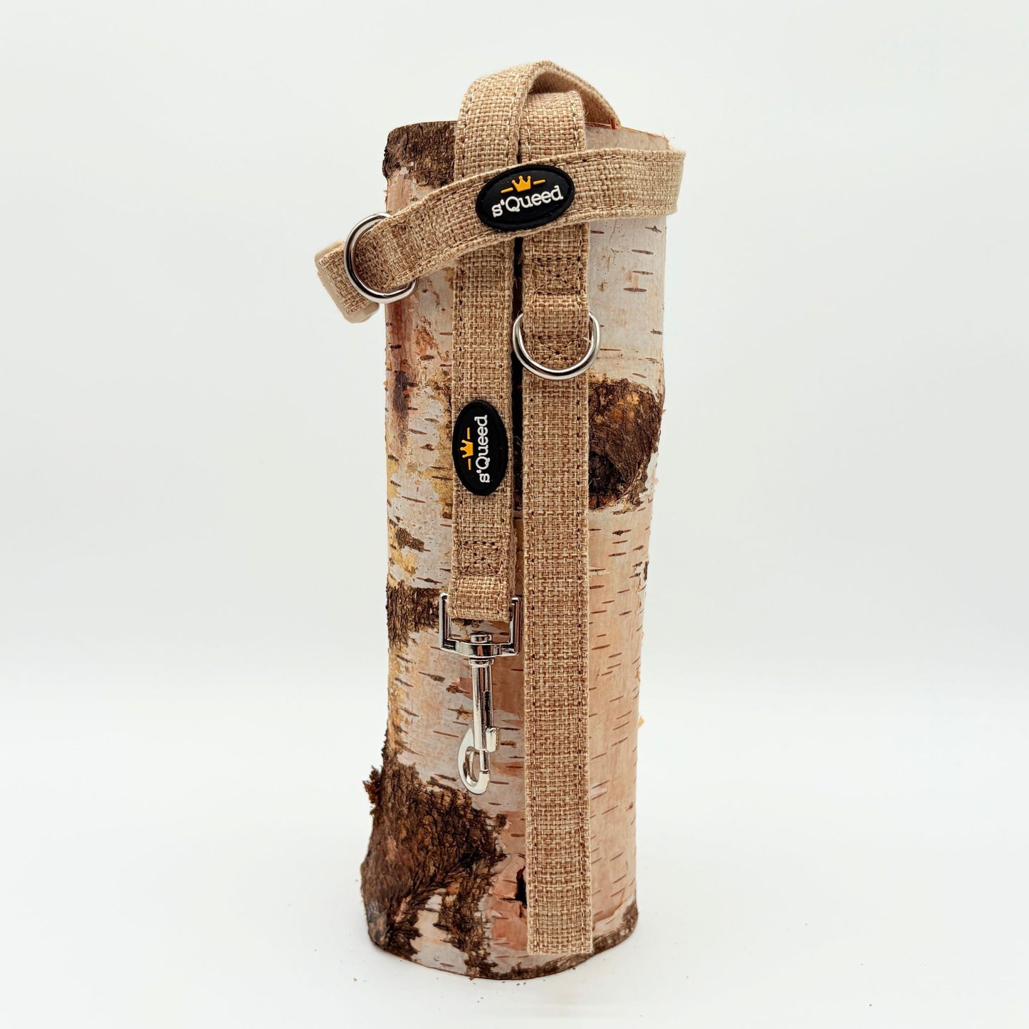 Hundehalsband-Set "Hempy" - Halsband + Leine + gravierte Hundemarke