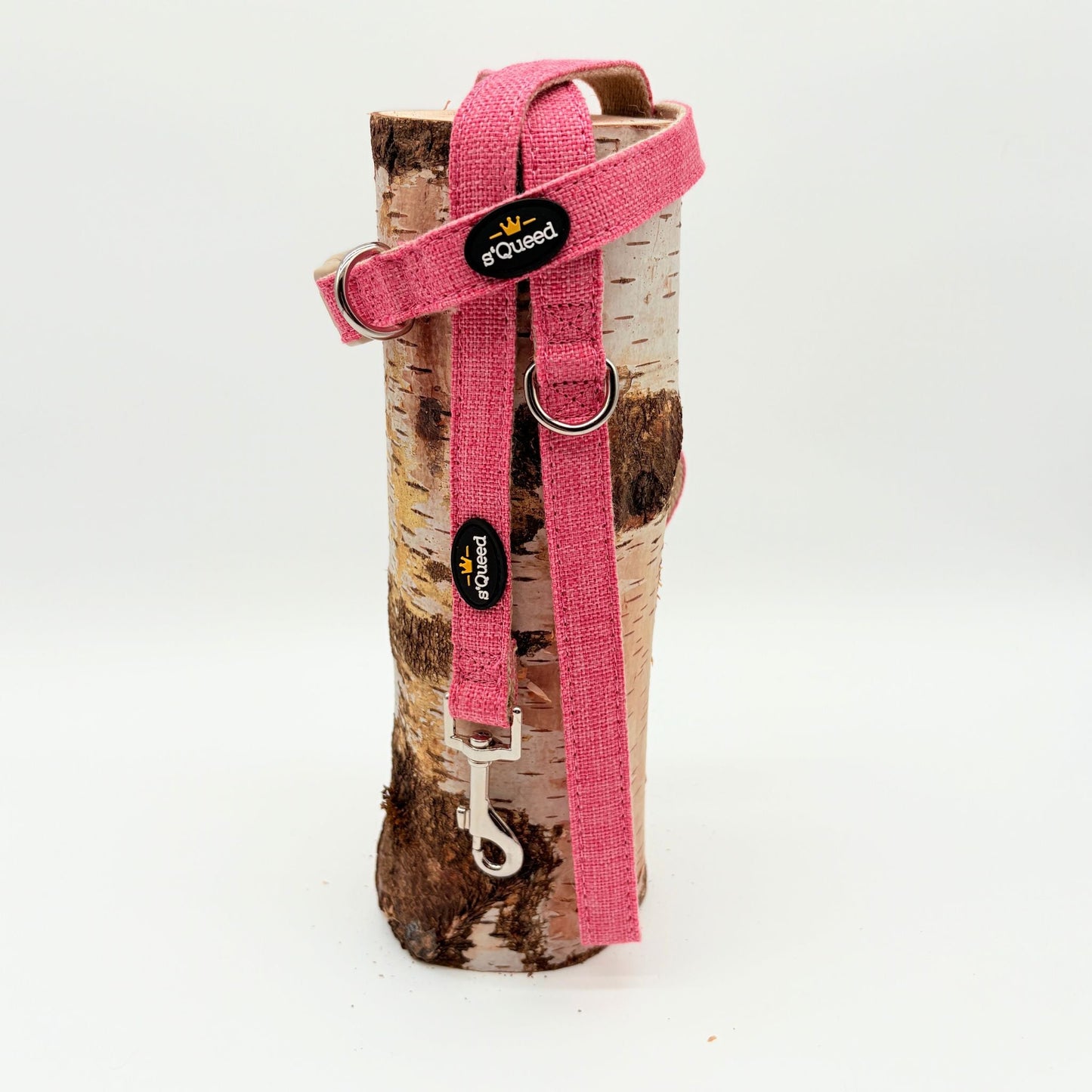 Hundehalsband-Set "Hempy" - Halsband + Leine + gravierte Hundemarke