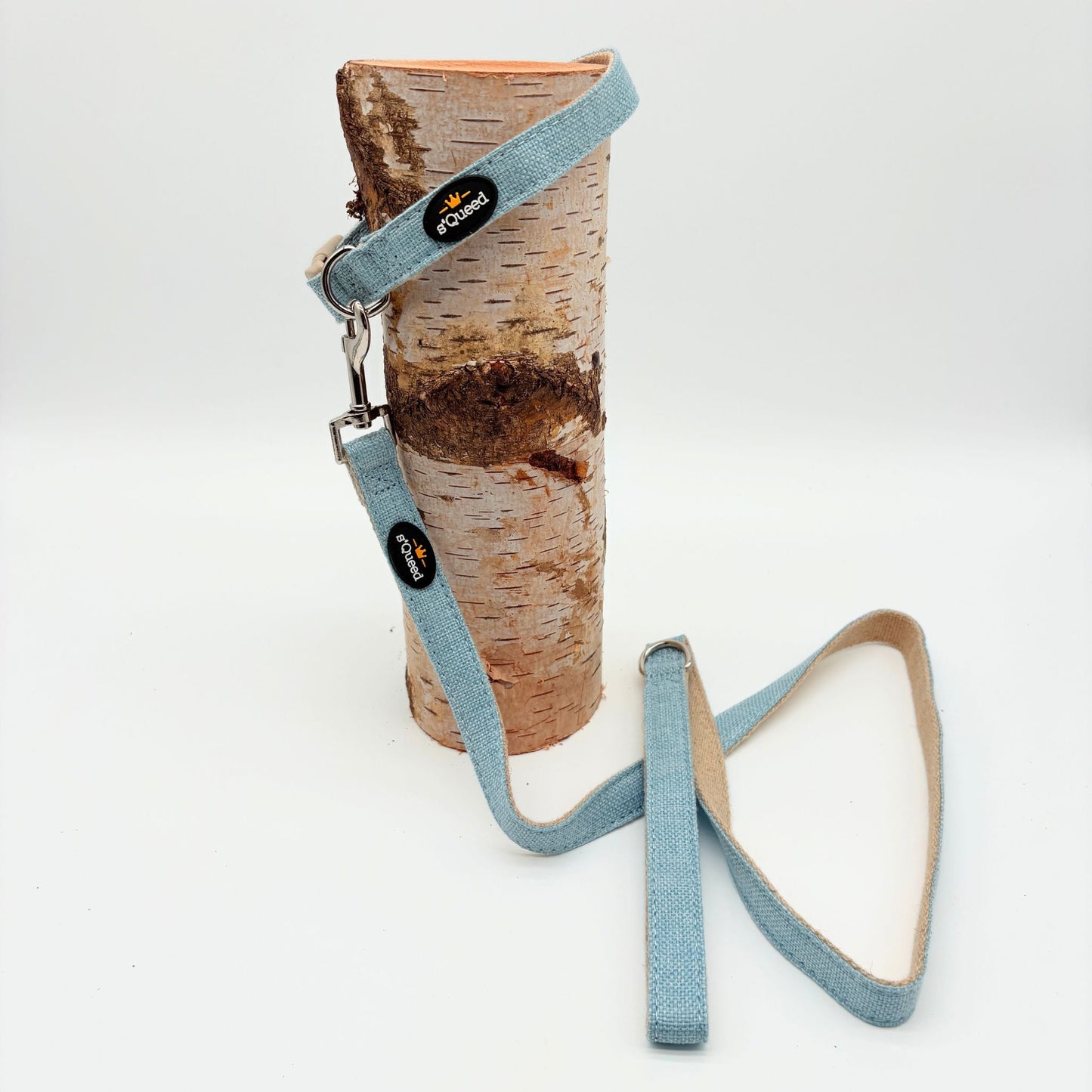 Hundehalsband-Set "Hempy" - Halsband + Leine + gravierte Hundemarke