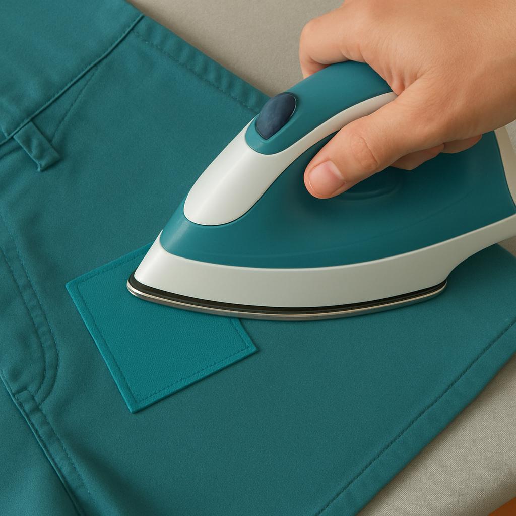 Bügelflicken 12x24cm Baumwolle - Selbstklebend - Arbeitskleidung