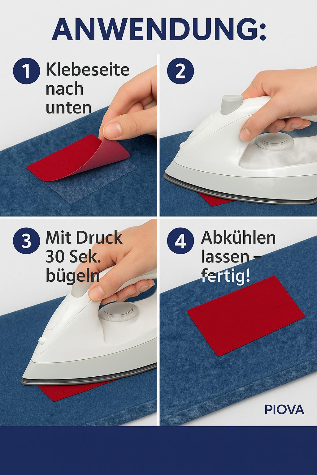 XXL Jeans Bügelflicken - Denim Aufbügler mit starkem Kleber