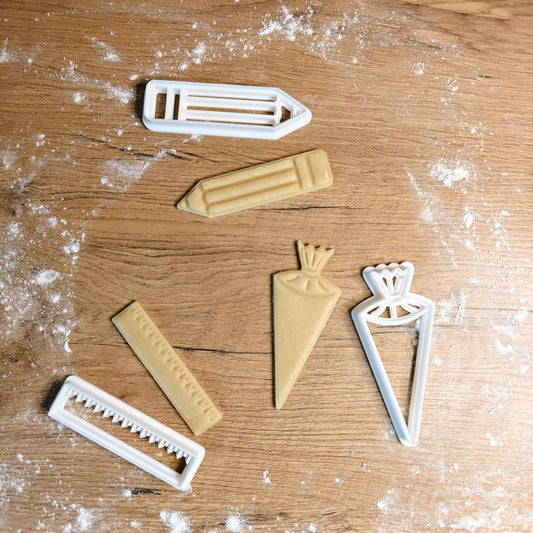 Einschulung Ausstechformen Set Keksausstecher für Schulanfang