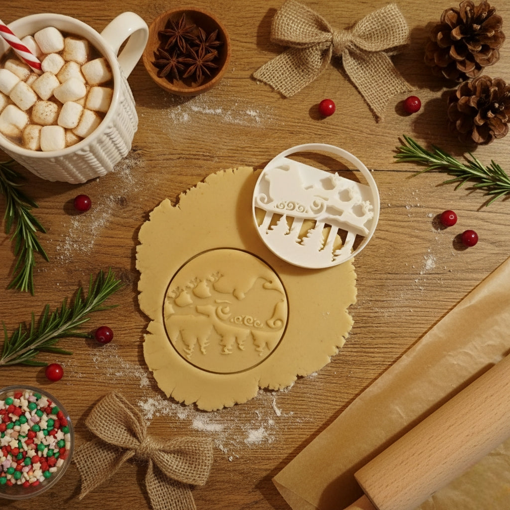 Weihnachtsschlitten Ausstechform Cookie Cutter Geschenkidee Backzubehör