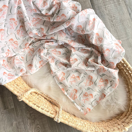 Leichtes Musselintuch aus Baumwolle für Kinderwagen und Mama