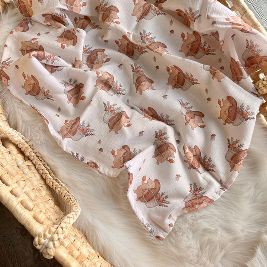 Weiches Musselintuch für Kinderwagen und Halstuch