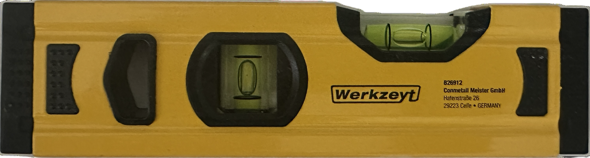 Mini Wasserwaage mit zwei Libellen und Seitenaufprallschutz 20 cm-HEIMWERKA