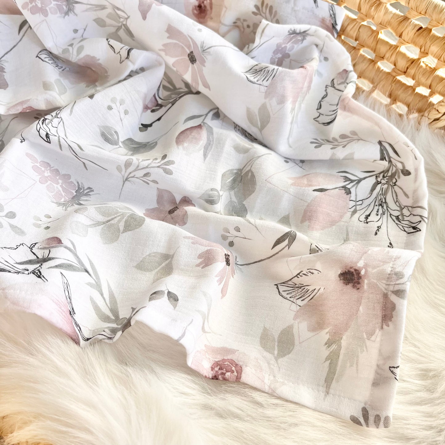 Musselintuch "Magnolien"