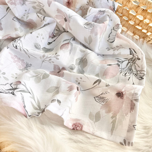 Musselintuch "Magnolien"