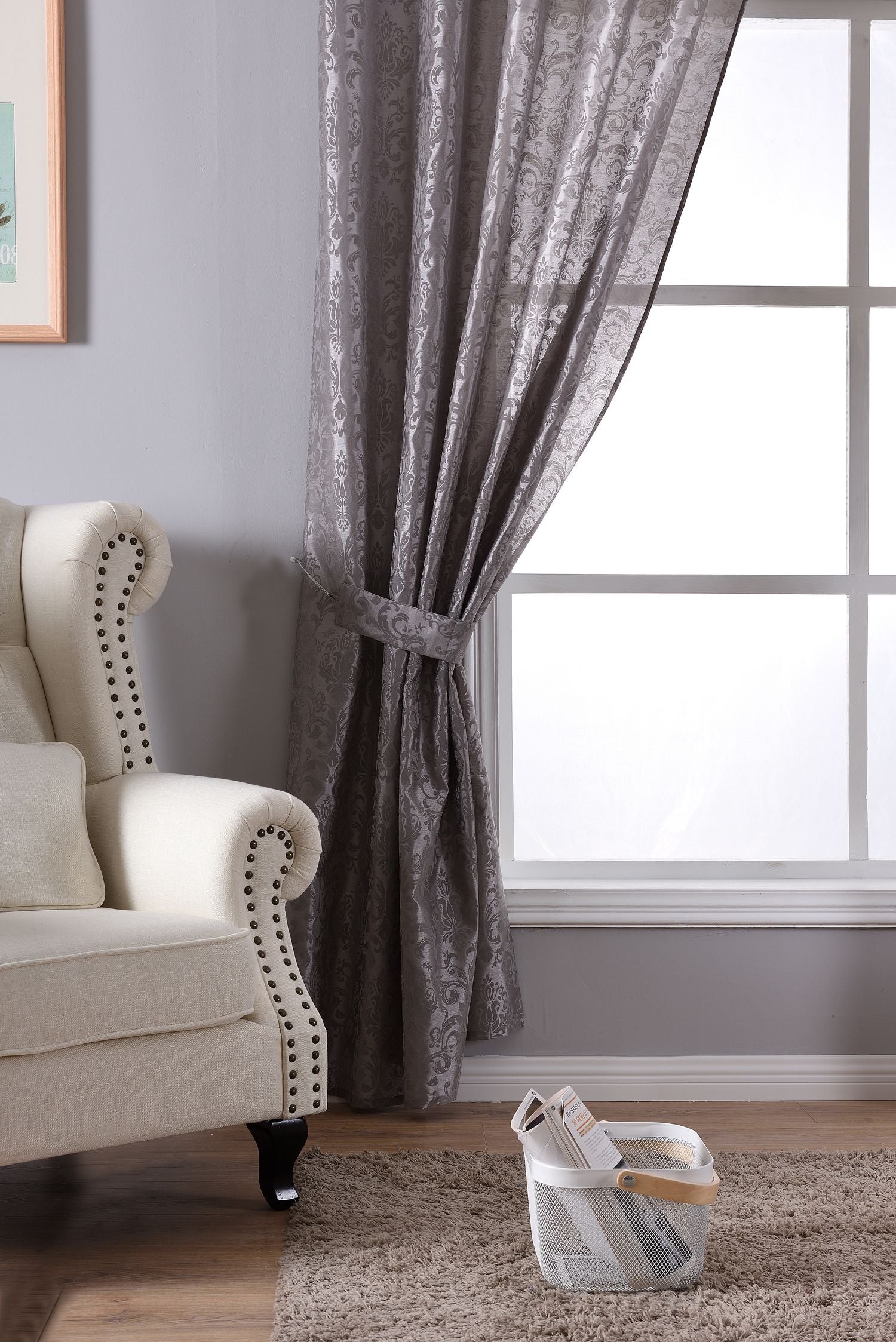 Vorhang Wildseide Optik blickdicht Flockfasern Deko gemustert, blickdicht mit verdecktem Schlaufenband 20200-20210-gardinenbox.de