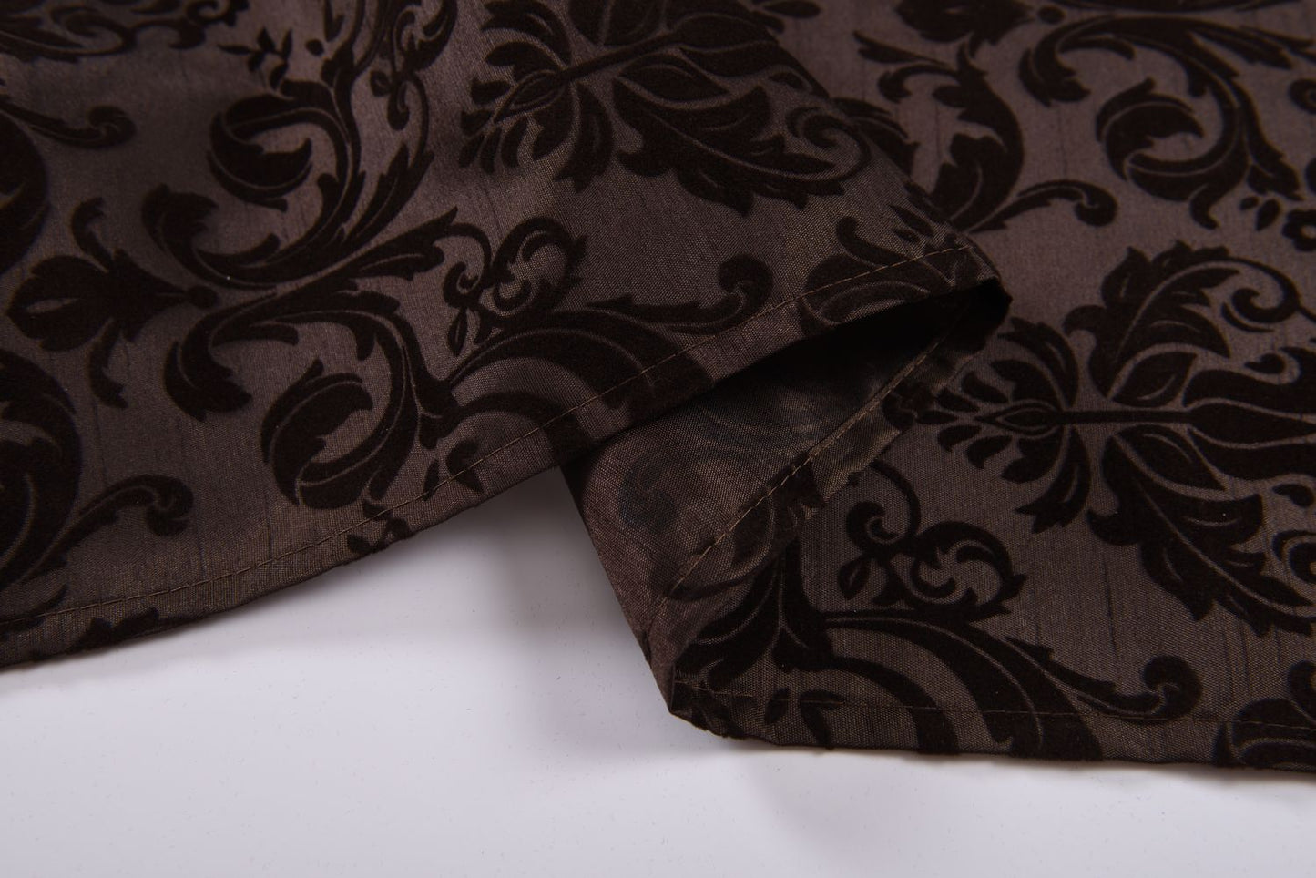 Vorhang Wildseide Optik blickdicht Flockfasern Deko gemustert, blickdicht mit verdecktem Schlaufenband 20200-20210-gardinenbox.de