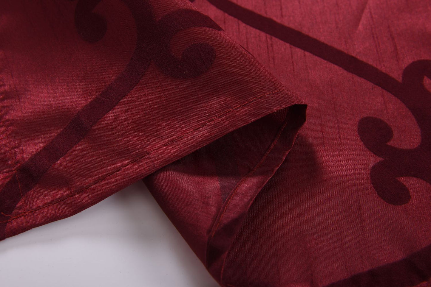 Vorhang Wildseide Optik blickdicht Flockfasern Deko gemustert, blickdicht mit verdecktem Schlaufenband 20200-20210-gardinenbox.de