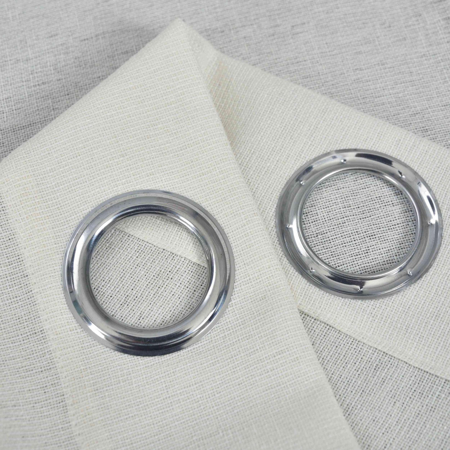 2er Set Halbtransparente Gardinen mit Ösen »Leipzig« Kettenmuster lichtdurchlässig elegante Struktur 202450-2-gardinenbox.de