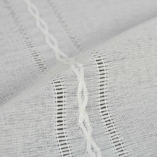 2er Set Halbtransparente Gardinen mit Ösen »Leipzig« Kettenmuster lichtdurchlässig elegante Struktur 202450-2-gardinenbox.de