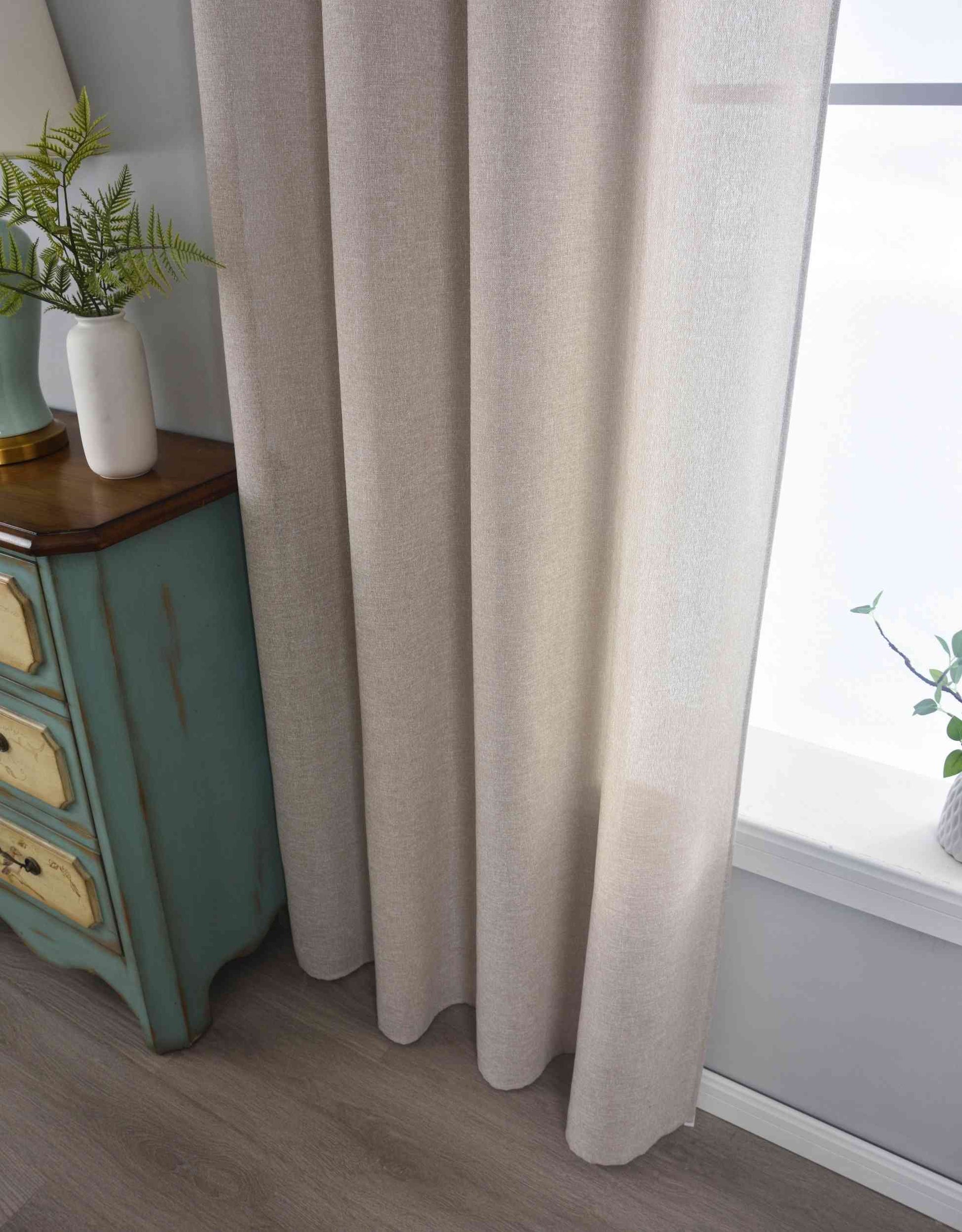 2er Set Halbtransparente Gardinen mit Ösen »Leipzig« Kettenmuster lichtdurchlässig elegante Struktur 202450-2-gardinenbox.de