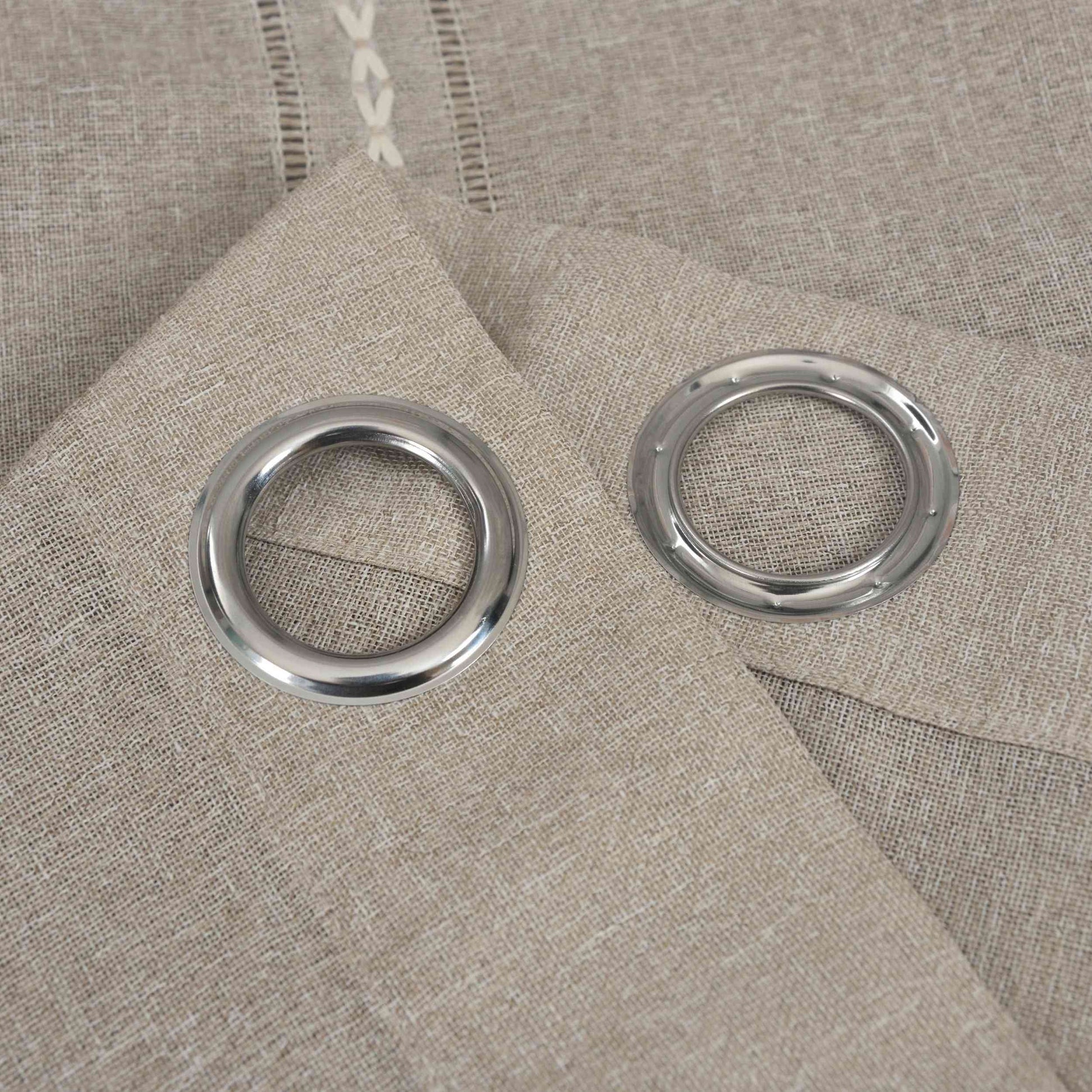 Halbtransparente Gardine mit Ösen »Leipzig« Kettenmuster lichtdurchlässig elegante Struktur 202450-gardinenbox.de