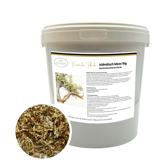 Isländisch Moos 1kg pflanzliche Ergänzung für Pferde Atemwege Verdauung