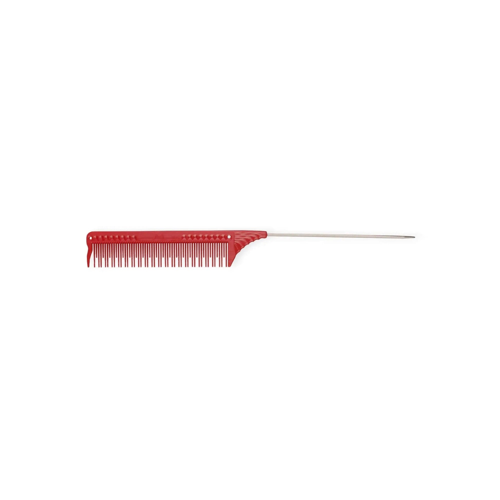 Toupierkamm 22,4 cm mit rutschfestem Griff und feiner Zahnung Rot-hairOne