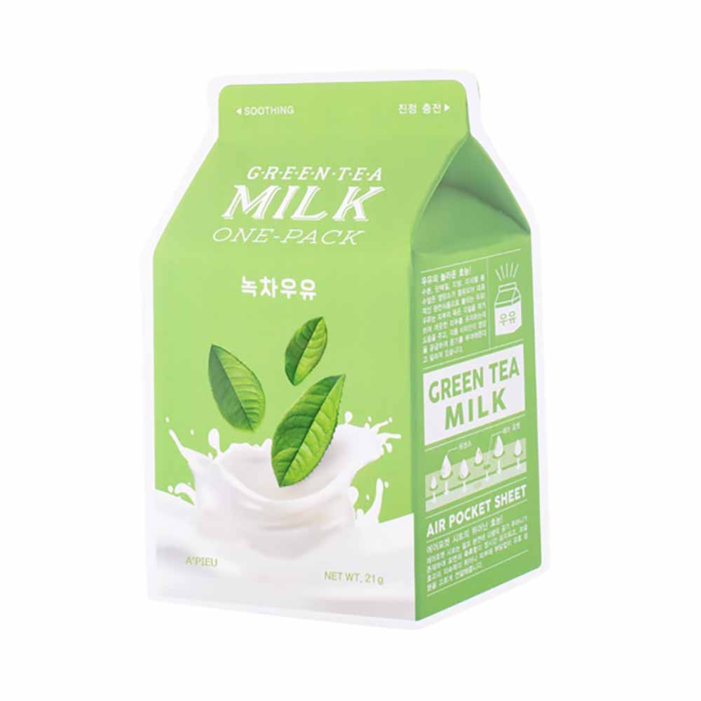 A'PIEU Milk One-Pack Gesichtsmaske Grüner Tee