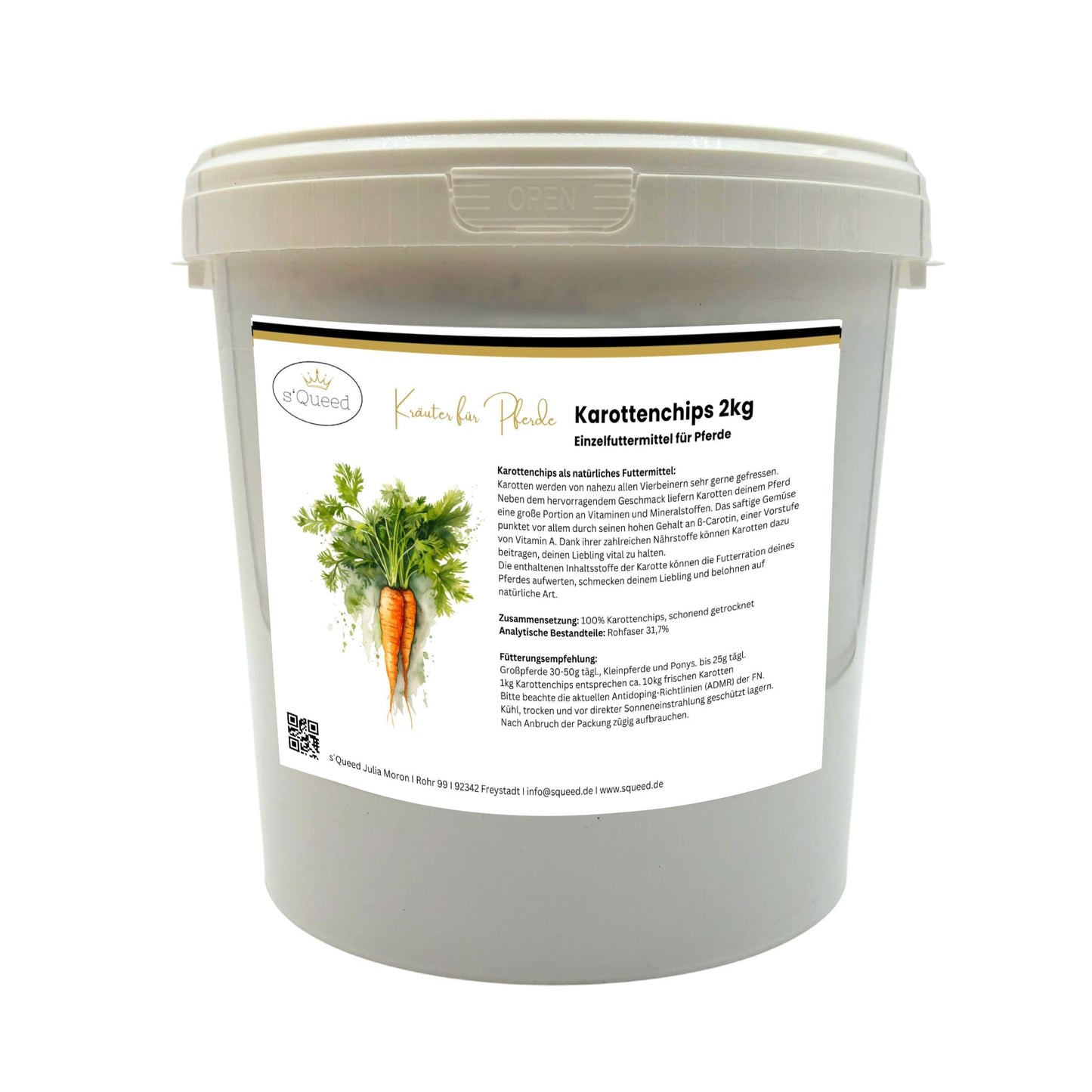 2kg Karottenchips für Pferde natürliche und schmackhafte Belohnung