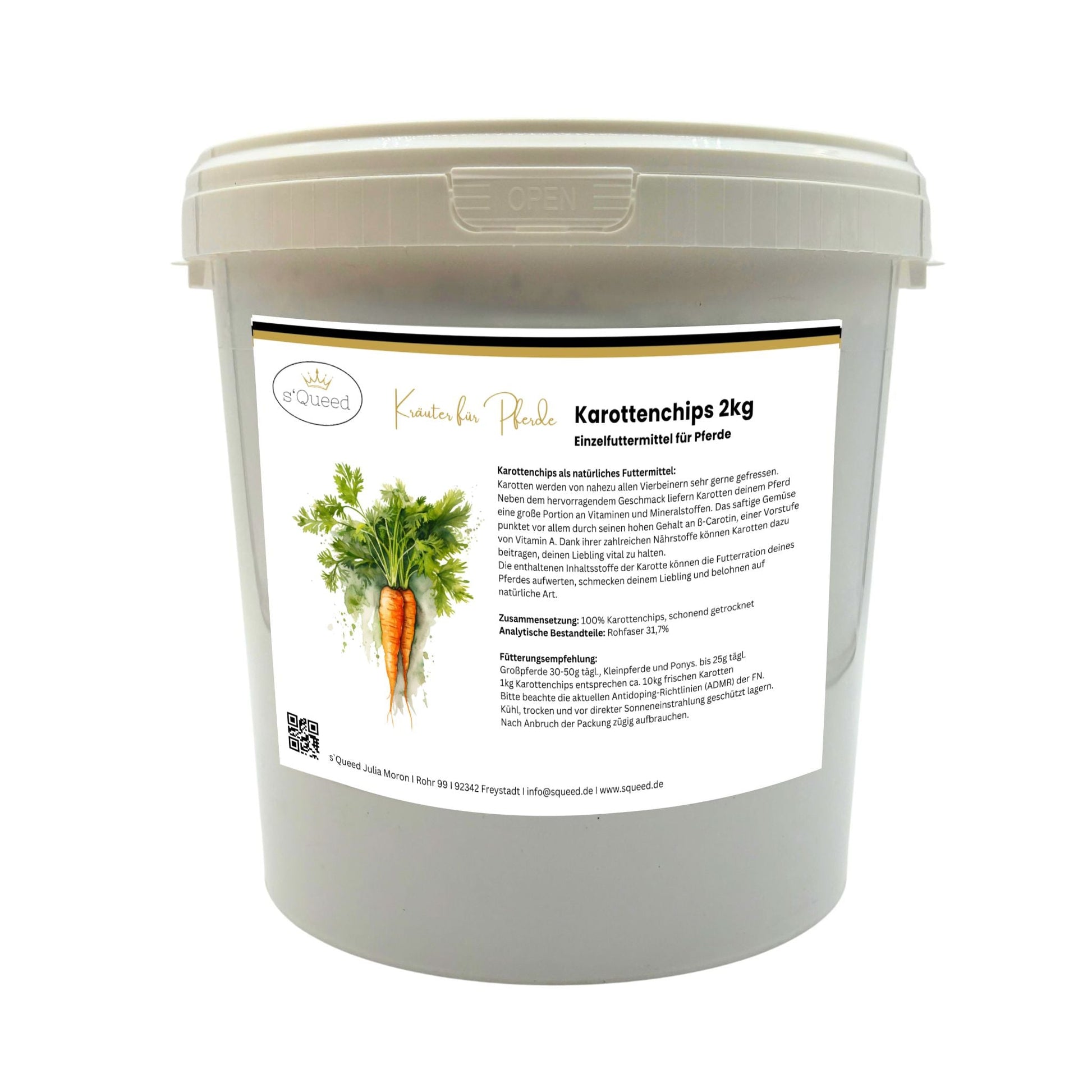 2kg Karottenchips für Pferde natürliche und schmackhafte Belohnung