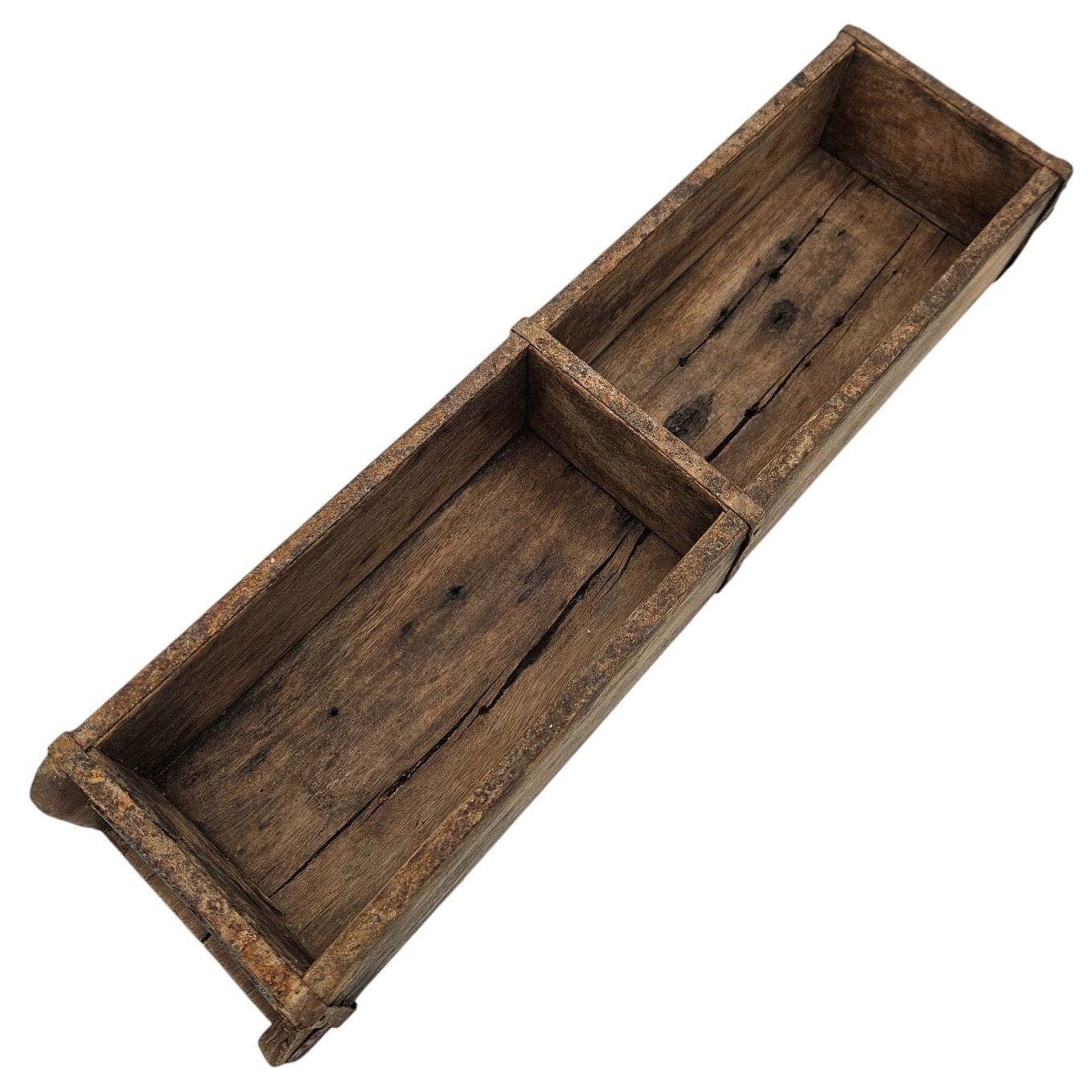 Holzkiste Ziegelform Ziegelsteinform Kiste recyceltes Holz Kasten 60 cm-Miamonda