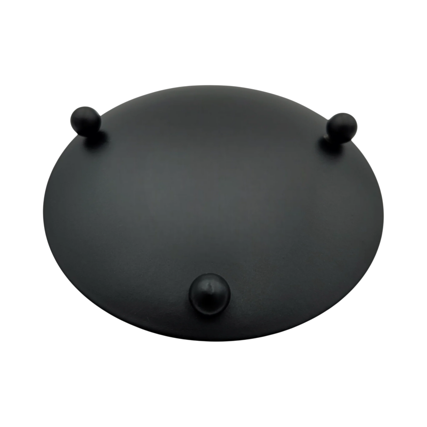 Schwarzes Kerzenteller Set 4 Stück Metall Stumpenkerzen