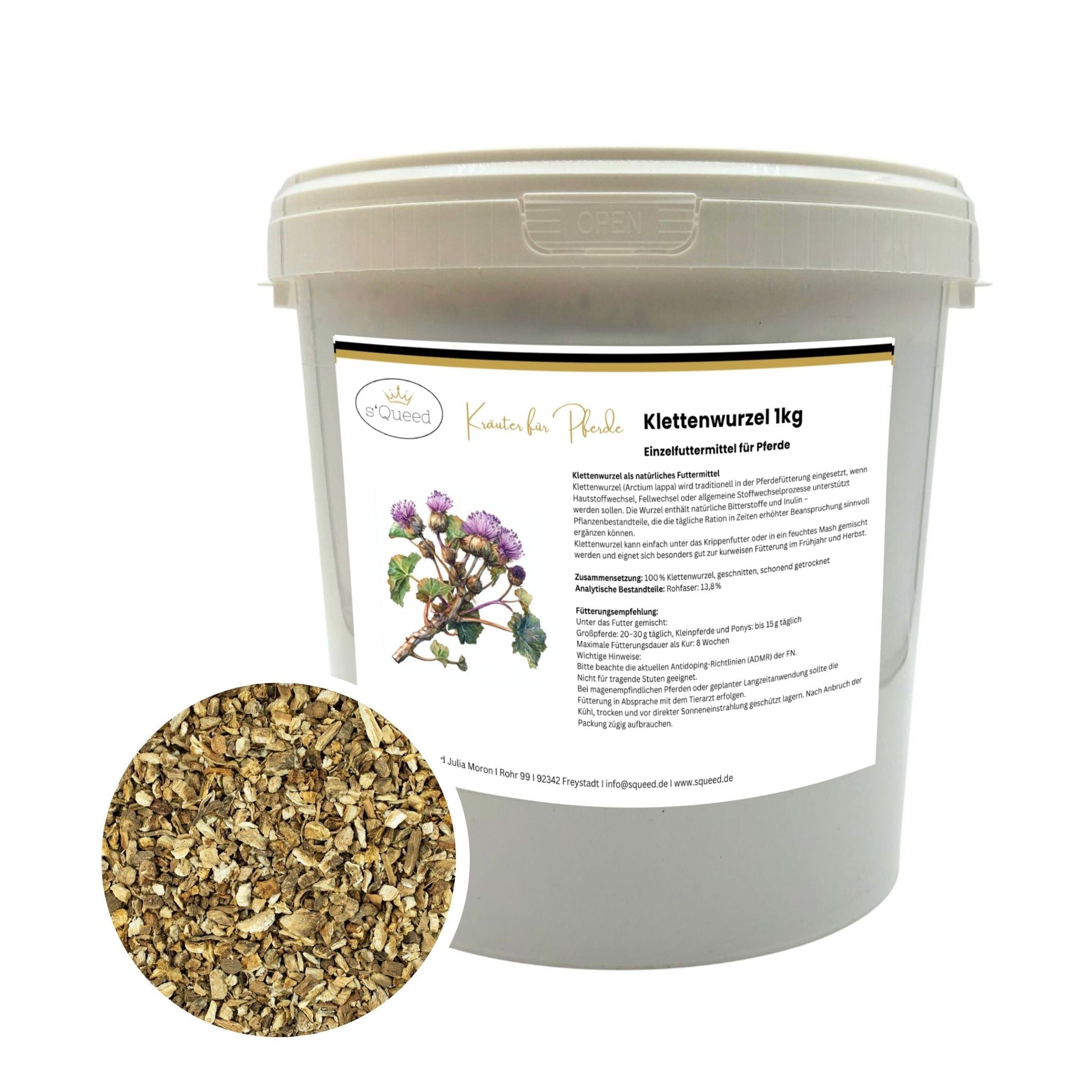 Klettenwurzel Pferd 1 kg natürliche Unterstützung für Haut und Fell