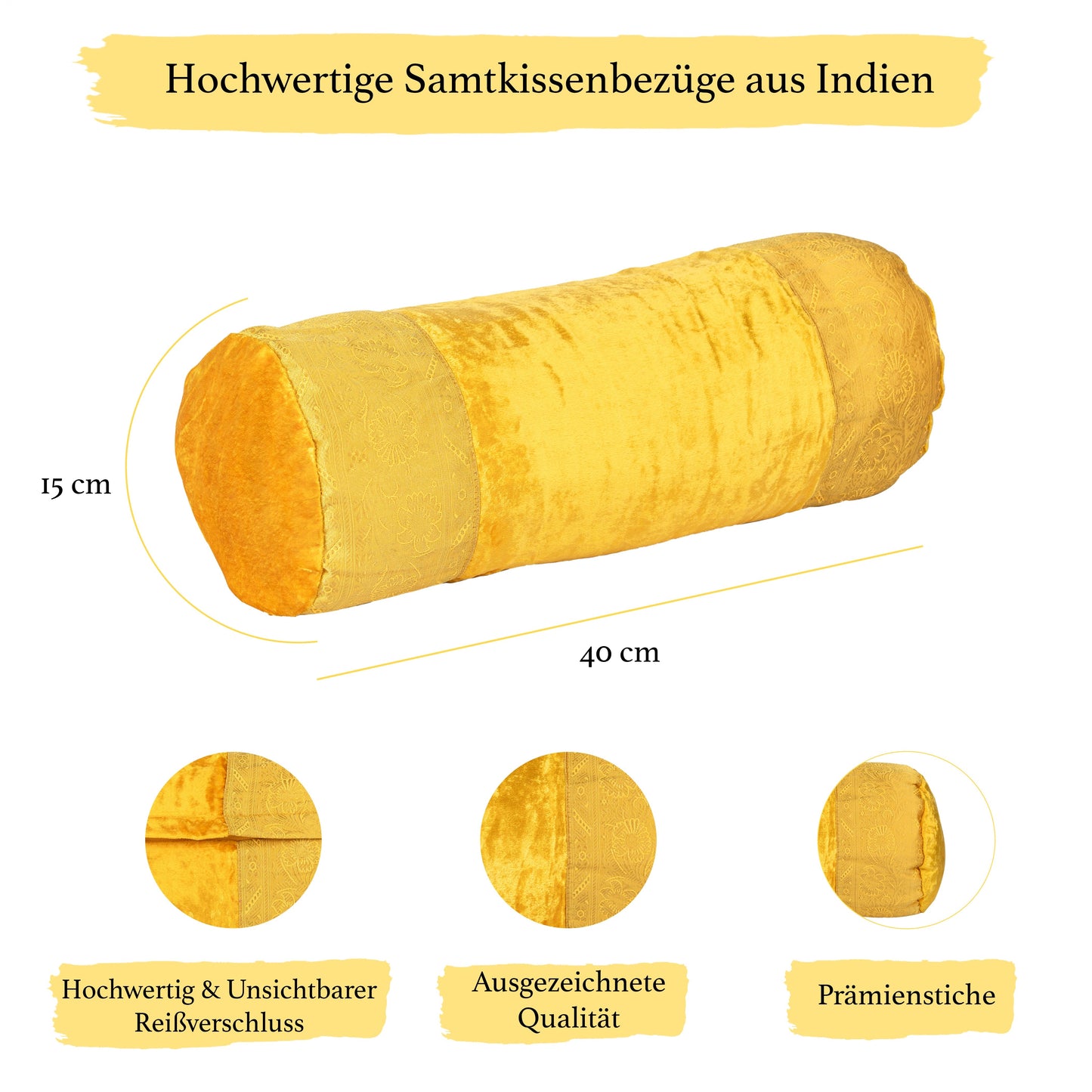 Orientalischer Kissenbezug 30x50 aus Brokat Samt und Baumwolle-Aga's Own