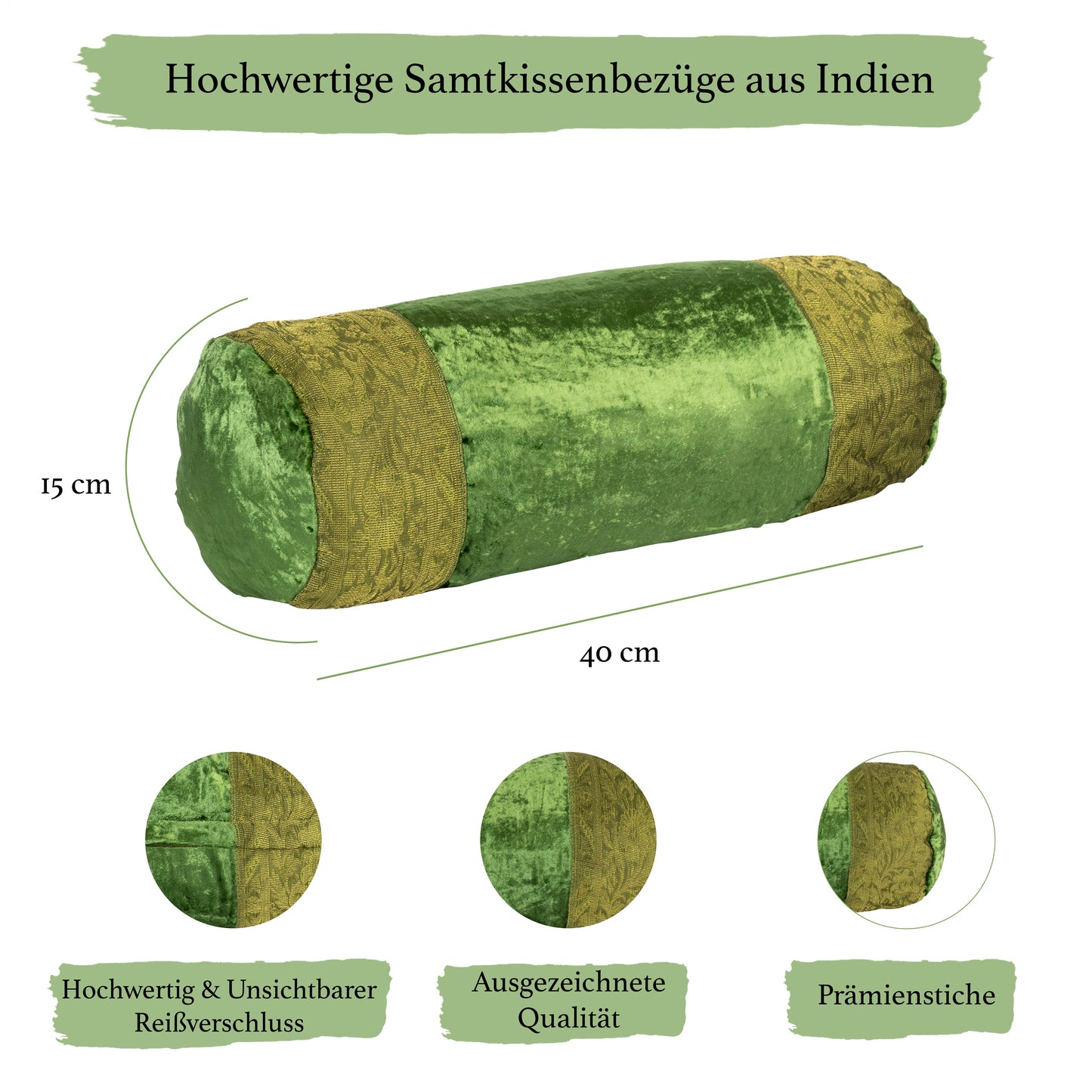 Orientalische Kissenbezüge aus Baumwolle Samt und Brokat 30 x 50 cm-Aga's Own