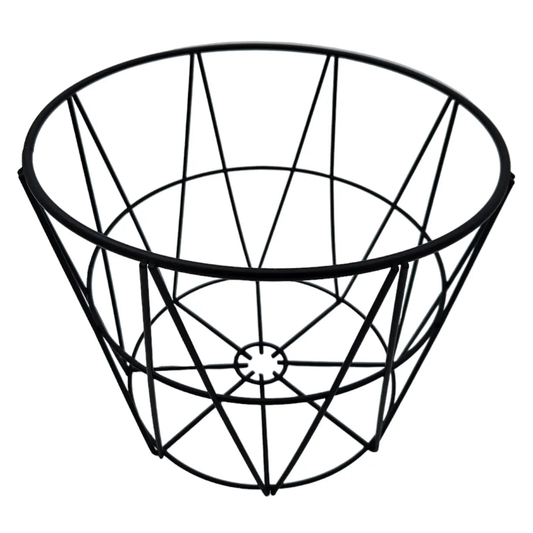 Runder Aufbewahrungskorb Metall Schwarz 25x20 cm