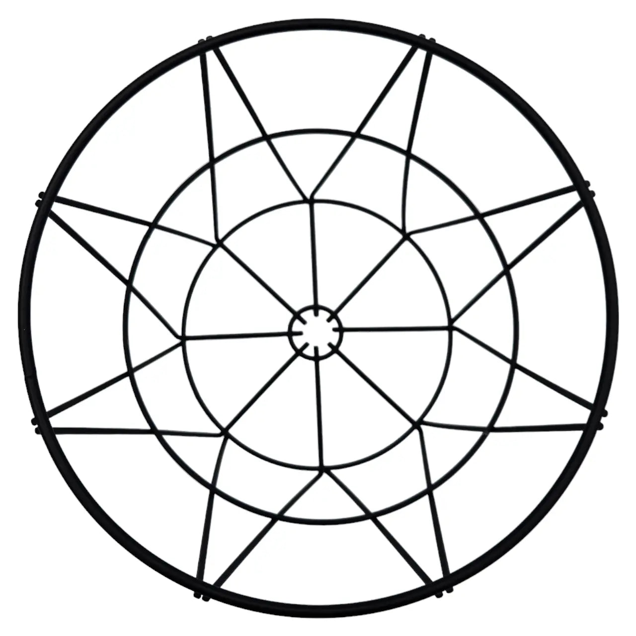 Runder Aufbewahrungskorb Metall Schwarz 25x20 cm