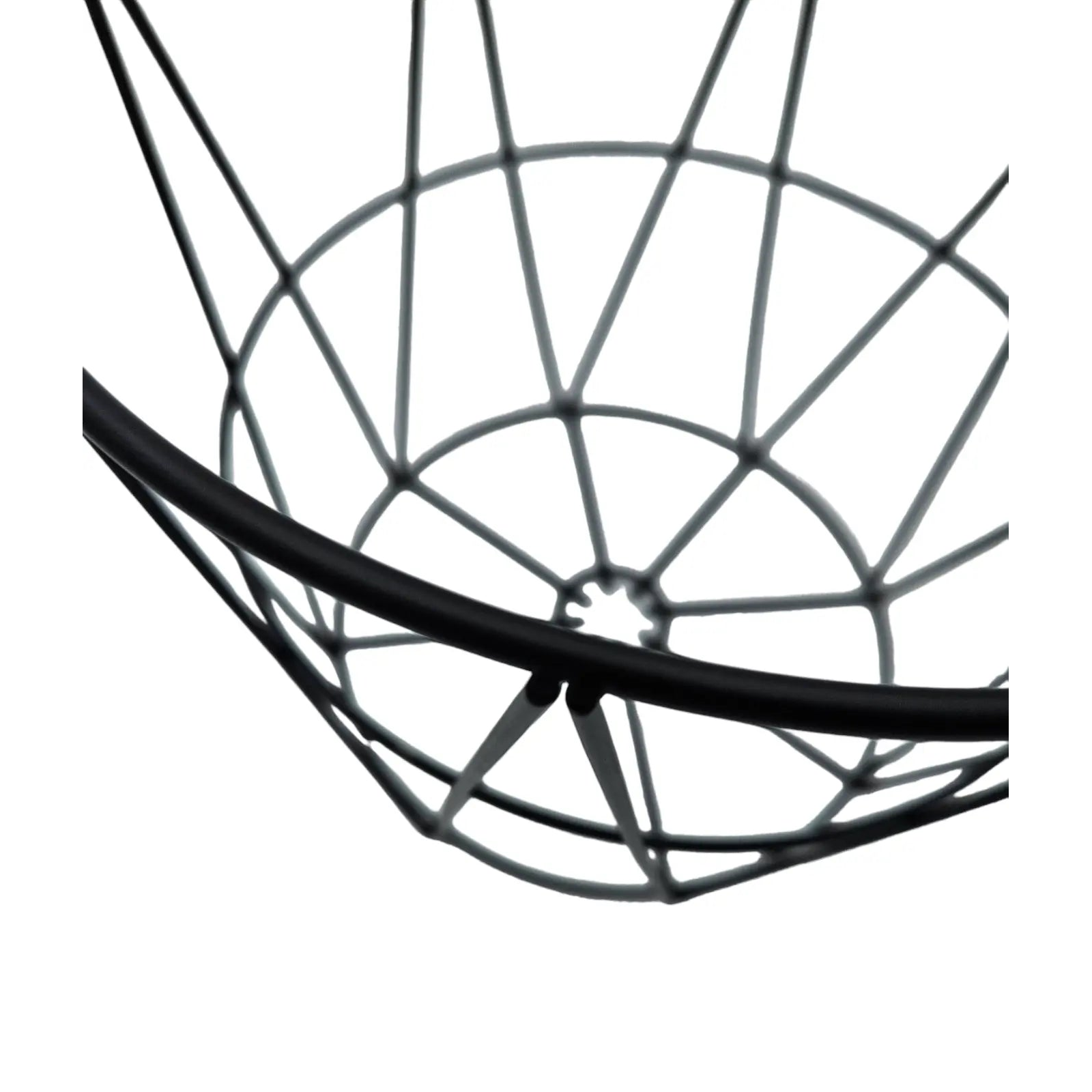 Runder Aufbewahrungskorb Metall Schwarz 25x20 cm