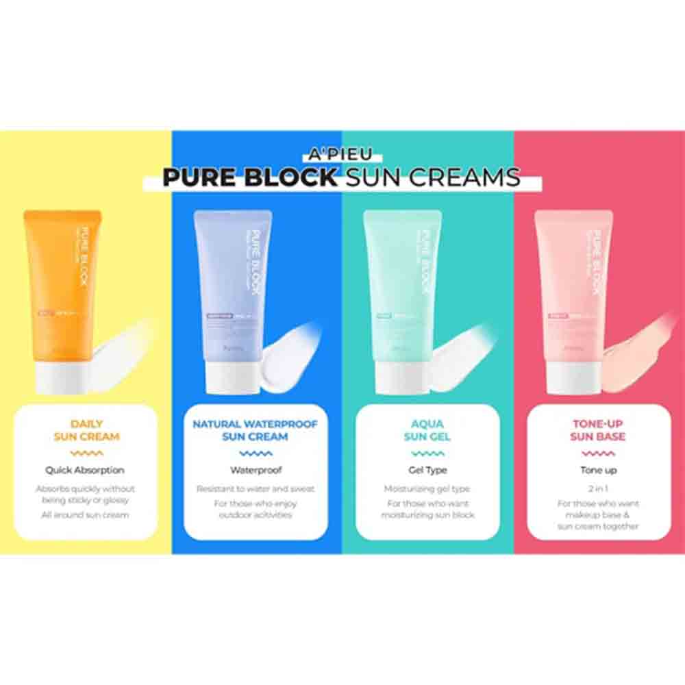 A'PIEU Pure Block Aqua Sun Gel SPF50+ 50ml Sonnenschutz