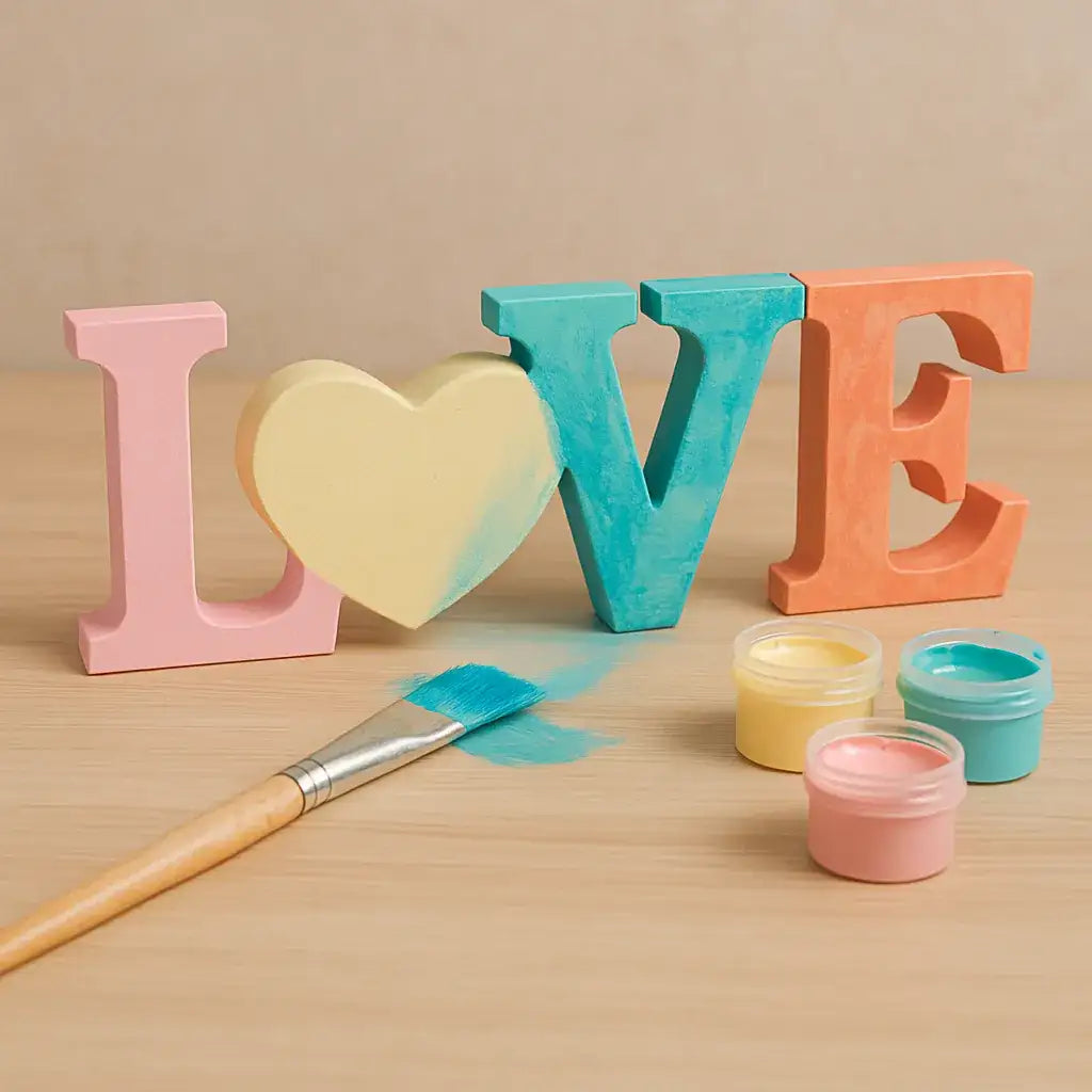 Handgefertigter LOVE Deko Schriftzug für emotionale Wohnakzente