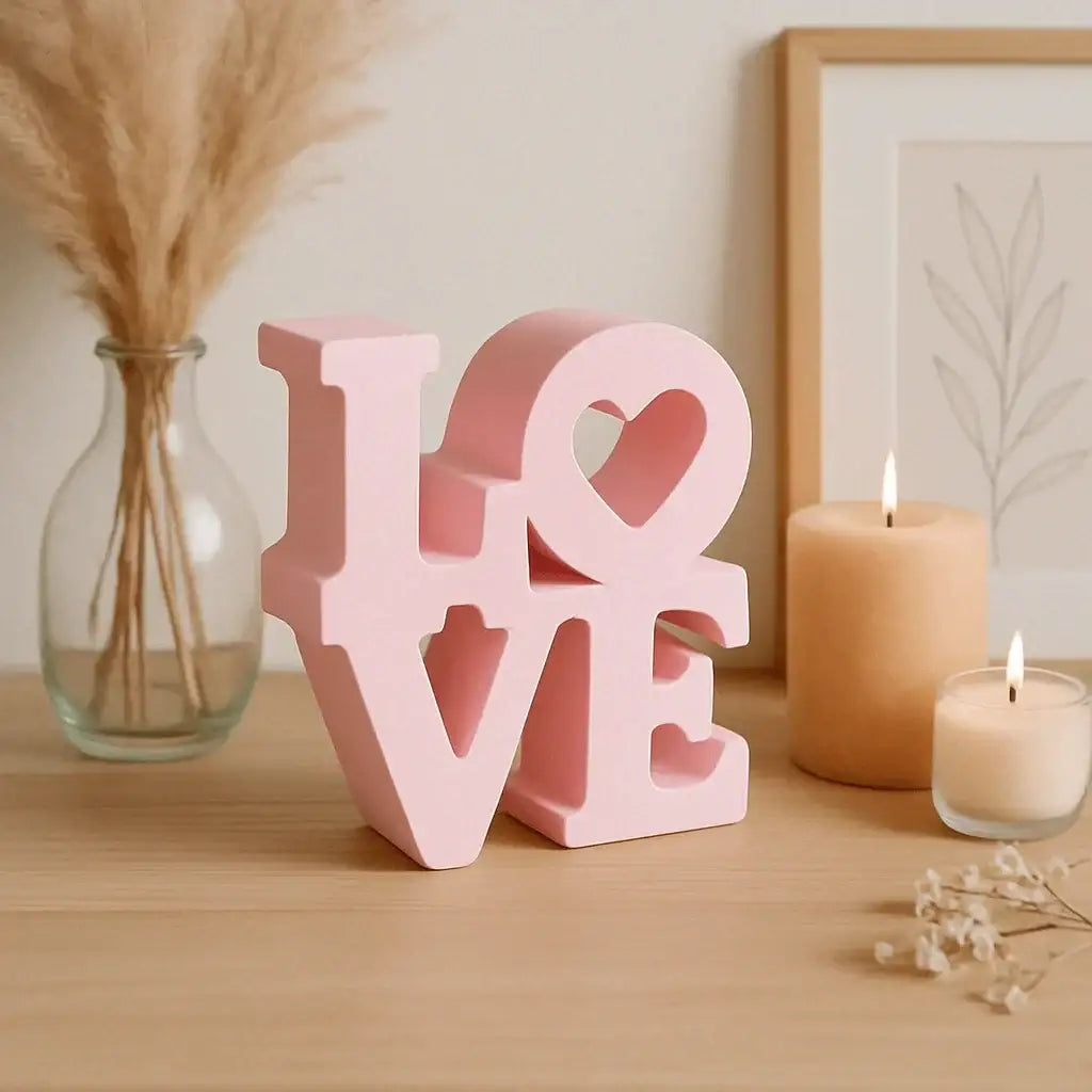 Handgefertigter LOVE Deko Schriftzug für emotionale Wohnakzente