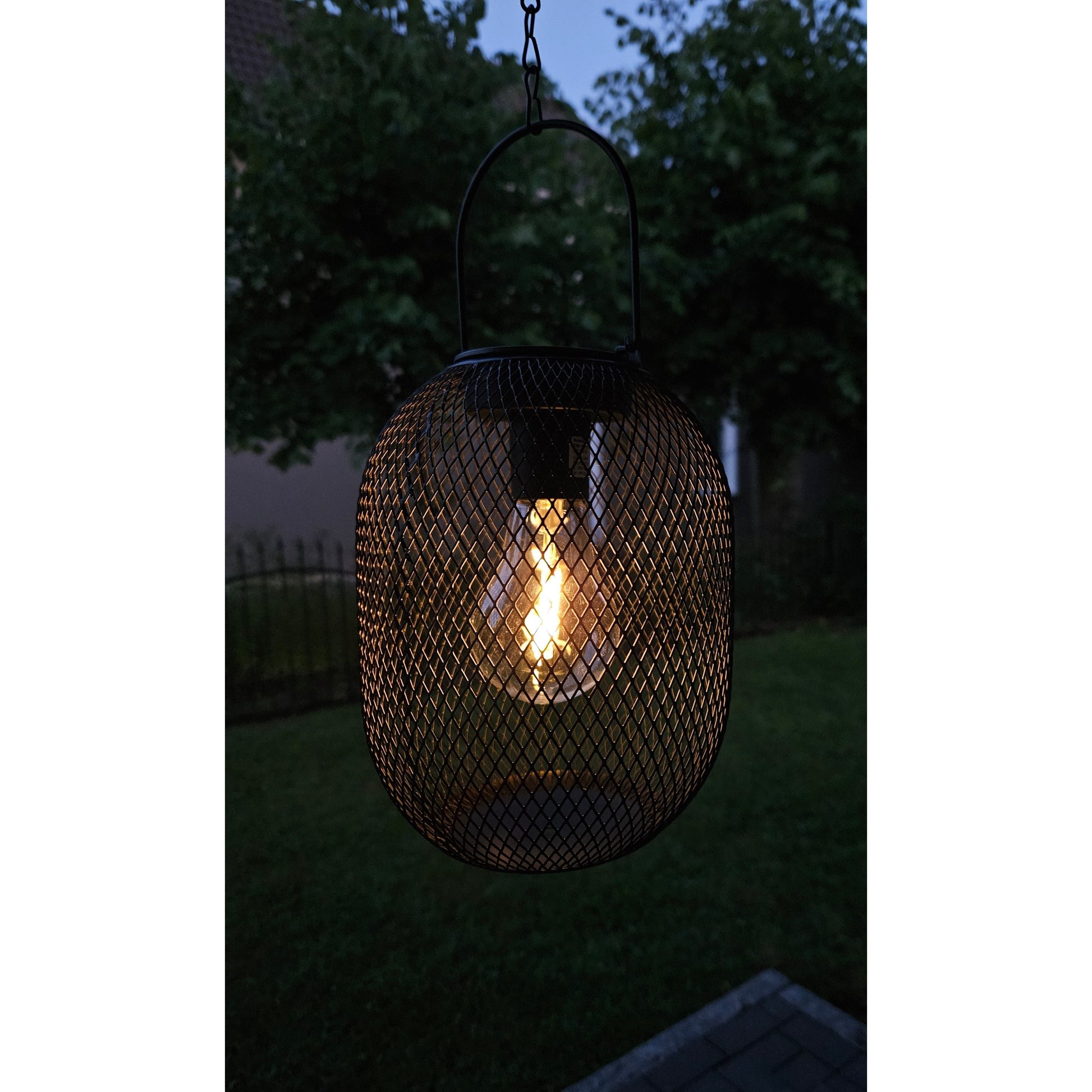 Solarleuchte Metall Gartenleuchte Gartenbeleuchtung warm weiß schwarz LED Leuchte