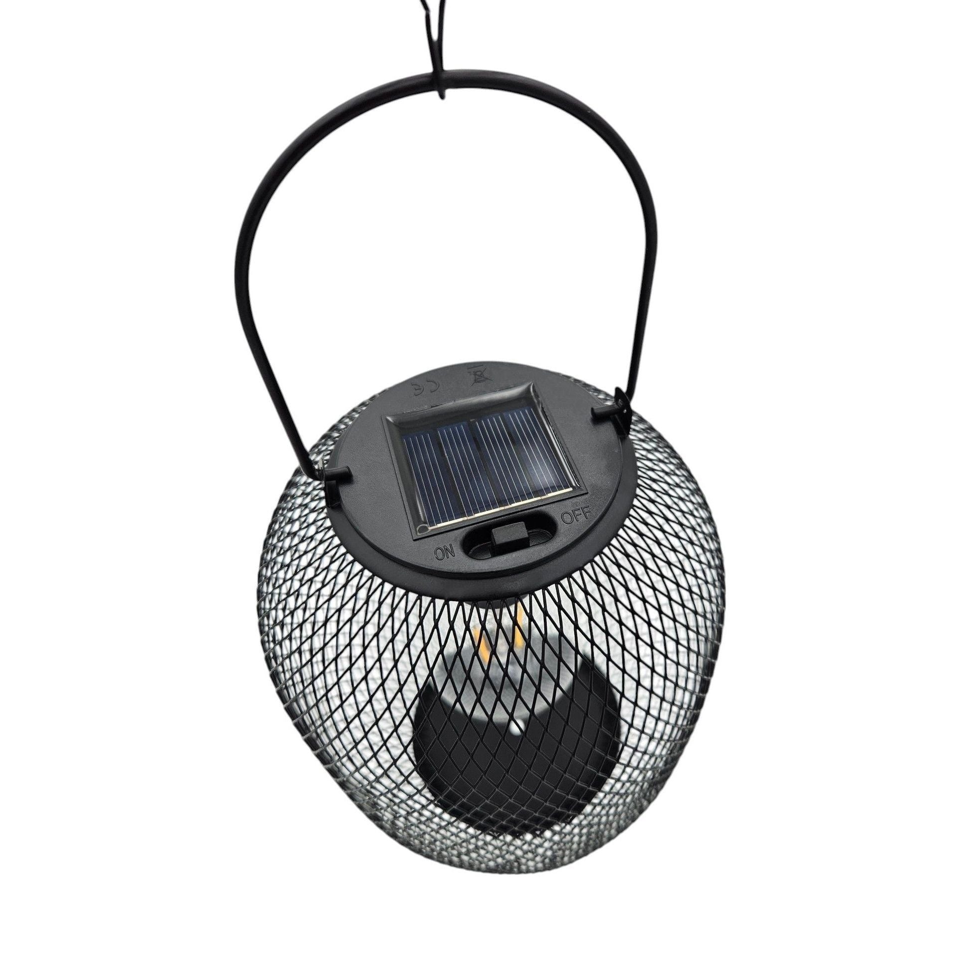 Solarleuchte Metall Gartenleuchte Gartenbeleuchtung warm weiß schwarz LED Leuchte