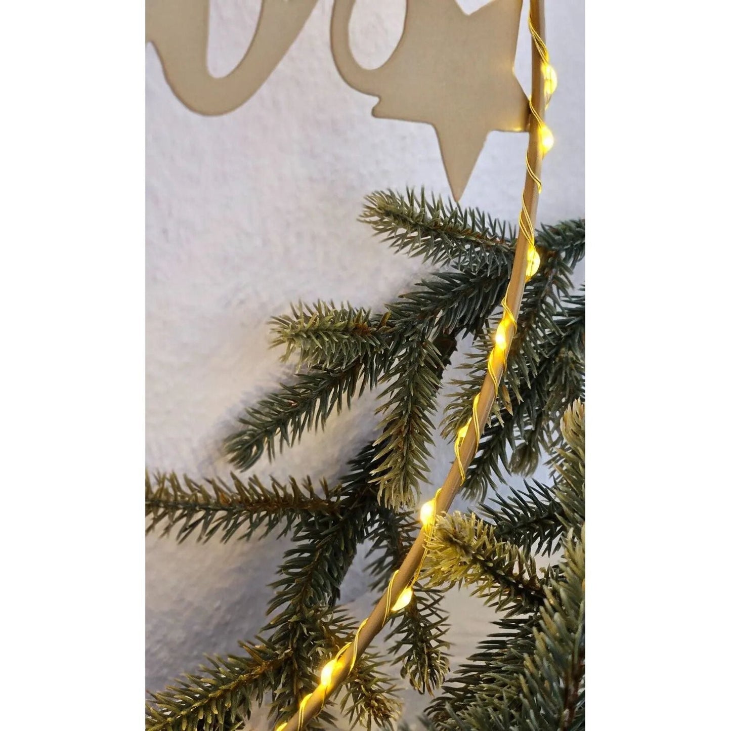 Lichterkranz Weihnachtsbeleuchtung LED warmweiß Weihnachtsdeko Ring Kranz Ø 30 cm B-WARE